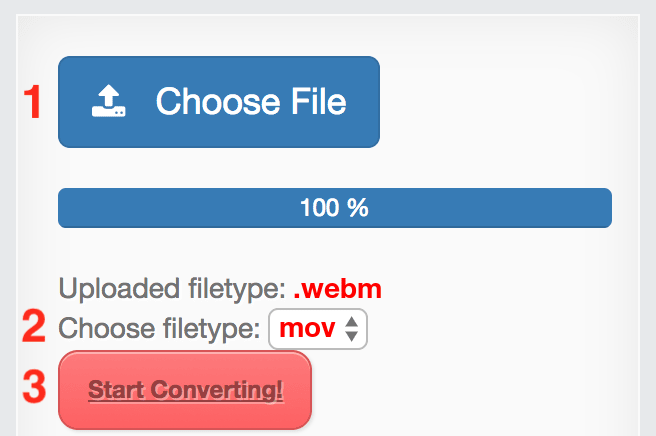 How to convert WEBM files online to MOV